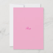 Carte de réponse de mariage rose et or vibrant (Dos)