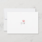 Carte de réponse de mariage rose fuchsia (Dos)