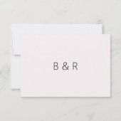 Carte de réponse de mariage rose pâle (Dos)