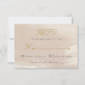 Carte de réponse de mariage rose pastel (style 2) (Devant)