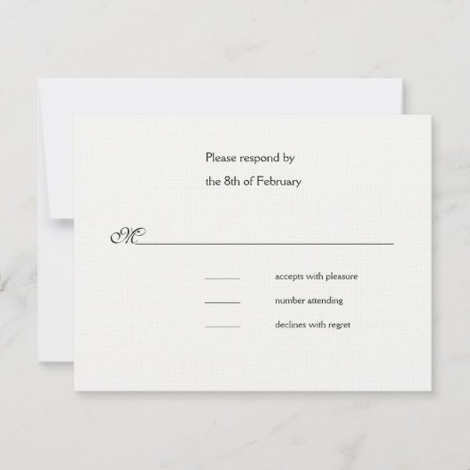 Carte de réponse de mariage rose pour célébration (Devant)