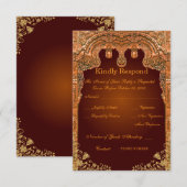 Carte de réponse de mariage royal (Devant / Derrière)