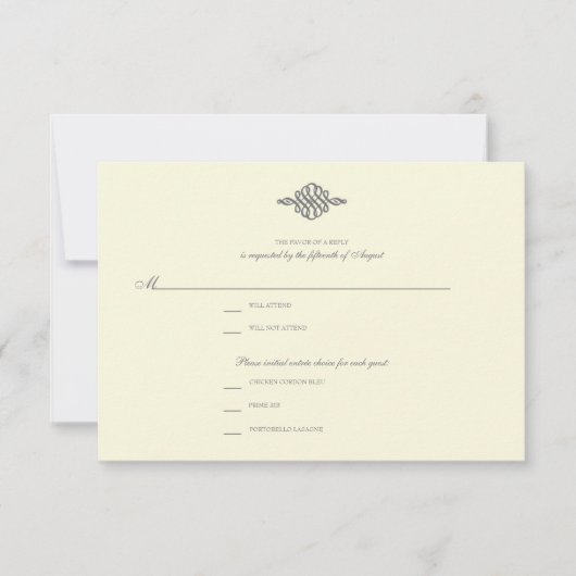 Carte de réponse de mariage RSVP // Collection élé (Devant)