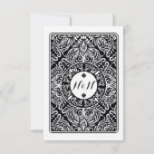 Carte de réponse de mariage RSVP K Q As de pique (Dos)