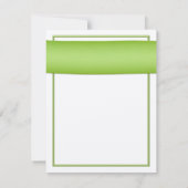 Carte de réponse de mariage Ruban Vert Gerbera Dai (Dos)