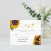 Carte de réponse de mariage rustique à budget tour (Debout devant)