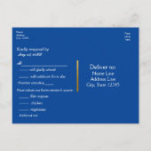 Carte de réponse de mariage rustique avec des arbr (Dos)