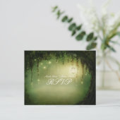 Carte de réponse de mariage rustique de la forêt e (Debout devant)