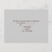 carte de réponse de mariage rustique en bocal maso (Dos)