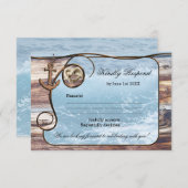 Carte de réponse de mariage rustique romantique na (Devant / Derrière)