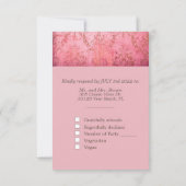 CARTE DE RÉPONSE DE MARIAGE - RUSTIQUE ROSE (Dos)