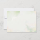 Carte de réponse de mariage rustique rose pâle élé (Dos)