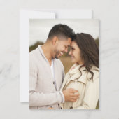 Carte de réponse de mariage scannable par code QR (Dos)