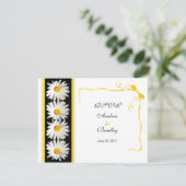 Carte de réponse de mariage Shasta Daisy (Debout devant)
