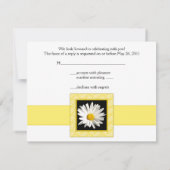 Carte de réponse de mariage Shasta Daisy (Dos)