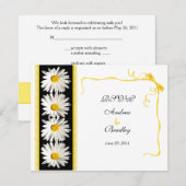 Carte de réponse de mariage Shasta Daisy (Devant / Derrière)