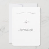 Carte de réponse de mariage Silver Hearts & Sparkl (Dos)