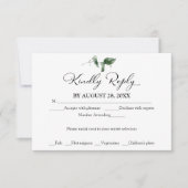 Carte de réponse de mariage simple et chic avec eu (Devant)