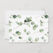 Carte de réponse de mariage simple et chic avec eu (Dos)