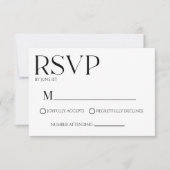 Carte de réponse de mariage simple et minimaliste (Devant)