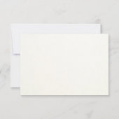 Carte de réponse de mariage simple Texte bleu gris (Dos)