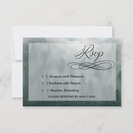 Carte de réponse de mariage Smoky Mountain (Devant)