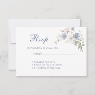 Carte de réponse de mariage Something Blue