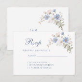 Carte de réponse de mariage Something Blue (Devant / Derrière)