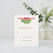 Carte de réponse de mariage sous le gui (Debout devant)