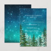 Carte de réponse de mariage sous les étoiles de la (Devant / Derrière)
