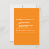 Carte de réponse de mariage Splendeur d'automne au (Dos)