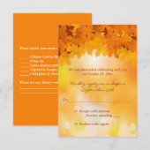 Carte de réponse de mariage Splendeur d'automne au (Devant / Derrière)