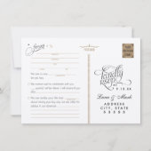 Carte de réponse de mariage Starry Night Adlibs (Devant)