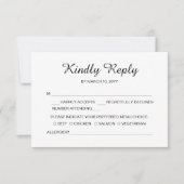 Carte de réponse de mariage Sunshine Joy (Devant)