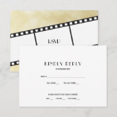 Carte de réponse de mariage sur une bande de film  (Devant / Derrière)