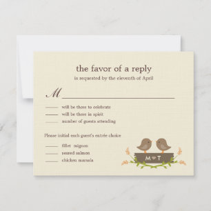 Carte de réponse de mariage Sweet Love