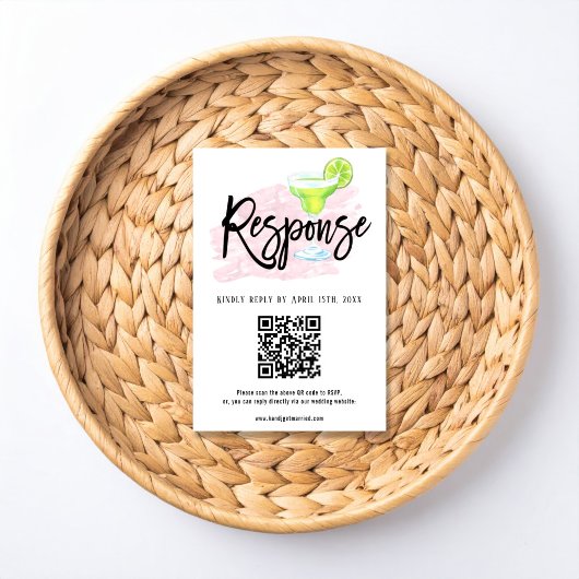 Carte de réponse de mariage "Taco Bout Love" avec 