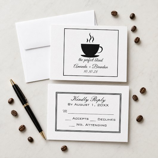 Carte de réponse de mariage The Perfect Blend