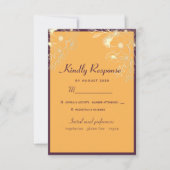 Carte de réponse de mariage tons de joaillerie (Devant)