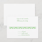 Carte de réponse de mariage trèfle irlandais (Devant / Derrière)