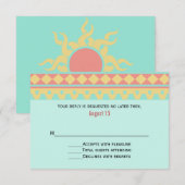 Carte de réponse de mariage Tribal Sun Sud-Ouest (Devant / Derrière)