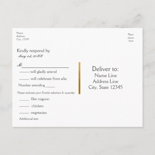 Carte de réponse de mariage tropical Blue Wood Bea (Dos)