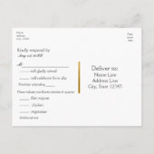 Carte de réponse de mariage tropical de Blue Wood (Dos)