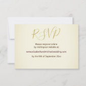 Carte de Réponse de Mariage Typographie Rustique T (Devant)