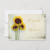 Carte de réponse de mariage typographique moderne (Dos)