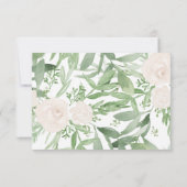 Carte de réponse de mariage verdure (Dos)