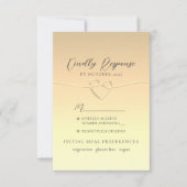 Carte de réponse de mariage vert émeraude (Devant)