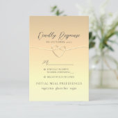 Carte de réponse de mariage vert émeraude (Debout devant)