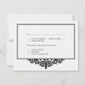 Carte de réponse de mariage victorien à rouleau no (Dos)