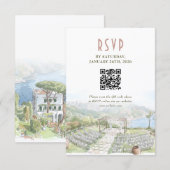 Carte de réponse de mariage Villa Eva Ravello avec (Devant / Derrière)